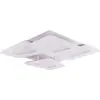 Image de Plafonniers - LED / Variation de la température de couleur. Plafonnier "SIMEN" L/l : 48 cm, blanc. Lampe de plafond de style moderne, en métal et en plastique, de couleur blanche, dimensions : 48 x 48 x 8 cm. Inclut : LED, variateur d'intensité, variation de la température de couleur, fonction veilleuse, télécommande, et fonction mémoire