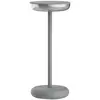Image de Lampes d'extérieur - Lampe de table rechargeable "PASI" grise, lampe de table pour l'extérieur de style moderne en plastique gris, hauteur 26,4 cm, diamètre 11 cm, platine LED   graduable   capteur tactile   fonctionnement sur batterie   inclut une fonction de mémoire