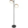 Image de Lampe sur pied - Lampe sur pied LED "TESSA", couleur beige, style rétro, en métal et en plastique, hauteur 165 cm, diamètre 28 cm, avec LED, variateur d'intensité, réglage de la température de couleur (CCT) et capteur tactile
