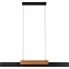 Image de Näve Leuchten LED Suspension "WIEBKE" L : 120,5cm noir/brun LED Suspension "WIEBKE" L : 120,5cm noir/brun Suspension - LED Suspension "WIEBKE" L : 120,5cm, Lampe à suspendre de style rétro, enmétal et matériaux naturels en brun, hauteur 150 cm, dimensions 120,5 x 6 cm, LED incluse - intensité lumineuse variable - fonction mémoire incluse
