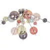 Image de Luminaires de plafond - Plafonnier "EXPLOSION", couleurs pastel, design moderne, en métal et en verre, multicolore, hauteur 38 cm, diamètre 57 cm, culot G9