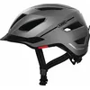 Image de ABUS Casque de ville Pedelec 2.0 - Casque de vélo avec feu arrière et visière anti-pluie - pour le trafic urbain - pour femmes et hommes - Argent, taille S (51-55 cm)