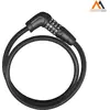 Image de Antivol De Vélo À Câble Combiné Abus Primo 5410c/85 Bk, 85 Cm, Noir