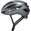 Image de Casque gravel ABUS Taipan LED - casque de vélo avec lumière pour le gravel bike - léger, polyvalent et bien ventilé - avec porte-lunettes - pour jeunes, femmes et hommes - taille M, argent