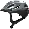 Image de Casque de ville ABUS Urban-I 4.0 ACE - casque de vélo avec lumière arrière rechargeable, 4 modes d'éclairage, visière, ouverture tressée et fermeture magnétique - pour jeunes, femmes et hommes - taille S, argent