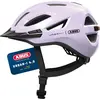 Image de Casque de ville ABUS Urban-I 4.0 - Casque de vélo avec lumière arrière rechargeable, 2 modes d'éclairage, visière, ouverture tressée et fermeture magnétique - pour jeunes, femmes et hommes - taille S, violet