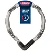 Image de Antivol à chaîne ABUS Tresor 6807C - Antivol à combinaison avec boulon de 360°, chaîne en acier de 7 mm d'épaisseur, code à 4 chiffres - Antivol vélo niveau de sécurité 7 - longueur 110 cm, reflective
