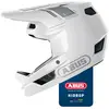 Image de ABUS Downhill Helm HiDrop - Casque fullfa ASTM avec coque extérieure ABS pour MTB : Downhill, Enduro et Bikepark - pour adultes et adolescents - Blanc, taille XL