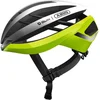 Image de Casque de vélo de route ABUS Aventor Quin - Casque de vélo intelligent avec détection de chute et système d'alarme SOS - pour femmes et hommes - Jaune/Argent mat, taille M (54-58 cm)