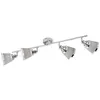 Image de Wofi - Plafonnier, Spot De Plafond, Spot, Lampe De Chambre, Réglable, Textile Métallique, Chrome, Gris, 4 Flammes, Douilles E14, Lxlxh 72,5x11,3x21,5cm