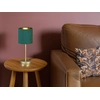Image de Fischer & Honsel Lampe de table Aura Ø 13cm velours turquoise / or