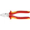 Image de 02 06 180 Pince Universelle À Forte Démultiplication Isolées Par Gaines Bi-matière, Certifiées Vde Chromée 180 Mm - Knipex
