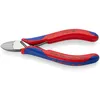 Image de 77 02 130 Pince Coupante De Côté Pour L'Électronique Avec Charnière Entrepassée Avec Poignées Multimatières 130 Mm - Knipex