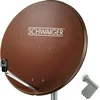 Image de SCHWAIGER Système SAT 80 cm 4 participants Quad-LNB (avec switch) brique-rouge