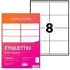 Image de Étiquette Multi-usages 105 X 70 Mm Avery Office Star Blanche - Boîte De 800