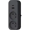Image de Biplite 2P+T 16A + 2USB, Bi-ton noir/Anthracite