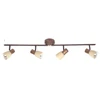 Image de BRILLIANT Tube spot Luca | spot de plafond rustique | métal/verre | vieux cuivre | orientable | 4x E14 max. 40 W