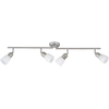 Image de BRILLIANT Tube spot Sofia | spot de plafond | métal/verre | chrome/blanc | orientable | têtes pivotantes | 4 flammes | 4x E14 max. 40 W