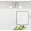 Image de BRILLIANT Spotrondell Sofia | Spot de plafond | métal/verre | chrome/blanc | têtes pivotantes | 3 flammes | 3x E14 max. 40 W