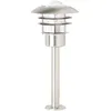 Image de Brilliant Lampe Terrence Lampadaire D'Extérieur 50cm Acier Inoxydable 1x A60, E27, 60w, Adapté Aux Lampes Standard (non Incluses) Échelle A ++ À E Classe De Protection Ip: 44 - Étanche Aux