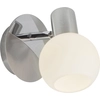 Image de BRILLIANT Spot mural Tiara | applique intemporelle | métal/verre | fer/blanc | orientable | 1x E14 max. 40 W
