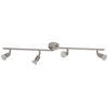 Image de Plafonnier LED, chrome, spots mobiles, L 84,5 cm