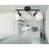 Image de BRILLIANT Tube spot Gabon | plafonnier rustique | métal/verre | brun/blanc | orientable | 2x E14 max. 40 W