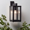 Image de BRILLIANT Applique extérieure Gaia | Luminaire d'extérieur | métal/verre | noir | IP44 | 1x E27 max. 60 W
