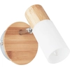 Image de Brilliant 1 spot Babsan bois clair blanc 11,5 x 10 cm E14