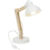 Image de BRILLIANT Lampe Moda Lampe de table blanche | 1x A60, E27, 25W, convient aux lampes normales (non incluses) | Avec interrupteur intermédiaire à cordon