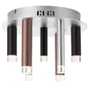 Image de Lampe Clavecin Led Plafonnier 7 Lumières Marron / Café 7 Led 4w Intégrées, 365lm, 3000k Dimmable En 3 Étapes Via Interrupteur Mural Économique Et Durable Grâce À L'Utilisation De - Brilliant