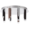 Image de Lampe BRILLIANT Cembalo LED, plafonnier rond à 12 ampoules, marron/café | 12 LED de 4 W intégrées, 306 lm, 3000 K | Intensité réglable sur 3 niveaux via un interrupteur mural | Économique et durable grâce à l'utilisation de LED