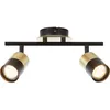 Image de Lampe Maribel Spot Tube Laiton Brossé / Noir 2x Par51, Gu10, 5w, Adapté Aux Lampes À Réflecteur (non Incluses) Échelle A ++ À E Têtes Pivotantes - Brilliant