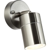 Image de BRILLIANT Projecteur mural extérieur argenté JANDY | tête pivotante | dimmable avec ampoule adaptée | 1x GU10 douille max. 10 Watt | métal/verre | IP44