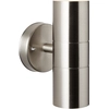 Image de BRILLIANT Applique argentée JANDY| Up/Down Light | dimmable avec ampoule adaptée | 2x GU10 douille max. 18 Watt |métal/plastique | IP44