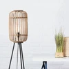 Image de BRILLIANT Lampadaire Woodrow | lampe sur pied décorative avec matériau naturel | noir brun clair | métal bambou | 1x E27 ma. 60 W | IP20