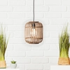 Image de BRILLIANT Suspension Woodrow | plafonnier décoratif en matériau naturel | 130 cm | noir marron clair | métal bambou | 1x E27 max. 60 W | IP20