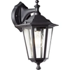Image de Applique murale extérieure noire BRILLIANT CARLEEN | Applique suspendue | Dimmable avec une ampoule adaptée | 1 douille E27, max. 60 watts | Métal/verre | IP44