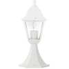 Image de BRILLIANT Lampadaire d'extérieur blanc Nissie | style campagnard | dimmable avec ampoule adaptée | hauteur 36,5 cm | 1x douille E27 max. 60 watts | IP44 | métal/verre