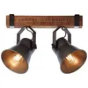 Image de Brilliant - Lampe Plough Spot Bar 2 Flg Noir Acier 2x Lampes Normales A60, E27, 10w, Gf Non Spécifiées. Têtes Pivotantes Convient Aux Lampes Led