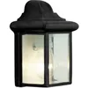 Image de BRILLIANT Applique extérieure Nissie | luminaire décoratif d'extérieur | plat | noir | 1x E27 max. 40 W | IP23