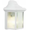 Image de BRILLIANT Applique murale d'extérieur blanche NISSIE de style rustique | intensité variable avec ampoule adaptée | 1x E27 douille max. 40 Watt | métal/verre