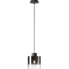 Image de BRILLIANT Lampe Beth suspension 20cm café/verre fumé | 1x A60, E27, 60W, g.f. Lampes normales n. ent. | Réglable en hauteur / Câble raccourcissable | Convient pour ampoules LED