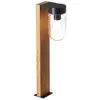 Image de Brilliant - Cabar Borne Extérieure - Coloris Bois Foncé/noir - Métal/verre E27 1x40w