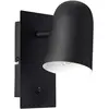 Image de BRILLIANT Lampe Ayr Spot mural interrupteur noir mat | 1x D45, E14, 18W, adapté aux lampes à incandescence (non incluses) | Avec interrupteur à bascule