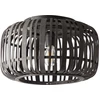 Image de BRILLIANT : Plafonnier encastré, diamètre 40 cm, modèle Woodrow, couleur noire, indice de protection IP20, culot E27, puissance 60 Watts, variateur intégré, compatible avec les ampoules standard
