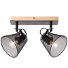 Image de Brilliant 40113/76 - Plafonnier 2 spots Metaal/Hout
