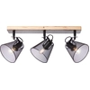 Image de Brilliant 40130/76 - Plafonnier 3 spots Metaal/Hout