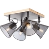 Image de Brilliant 40135/76 - Plafonnier 4 spots Metaal/Hout