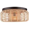 Image de Brilliant Crosstown Plafonnier 45cm Bois Clair / Noir Luminaires D'Intérieur, Plafonniers, Décoratifs 1x A60, E27, 40w, Convient Aux Lampes Normales (non Incluses) A ++ Convient Aux Lampes